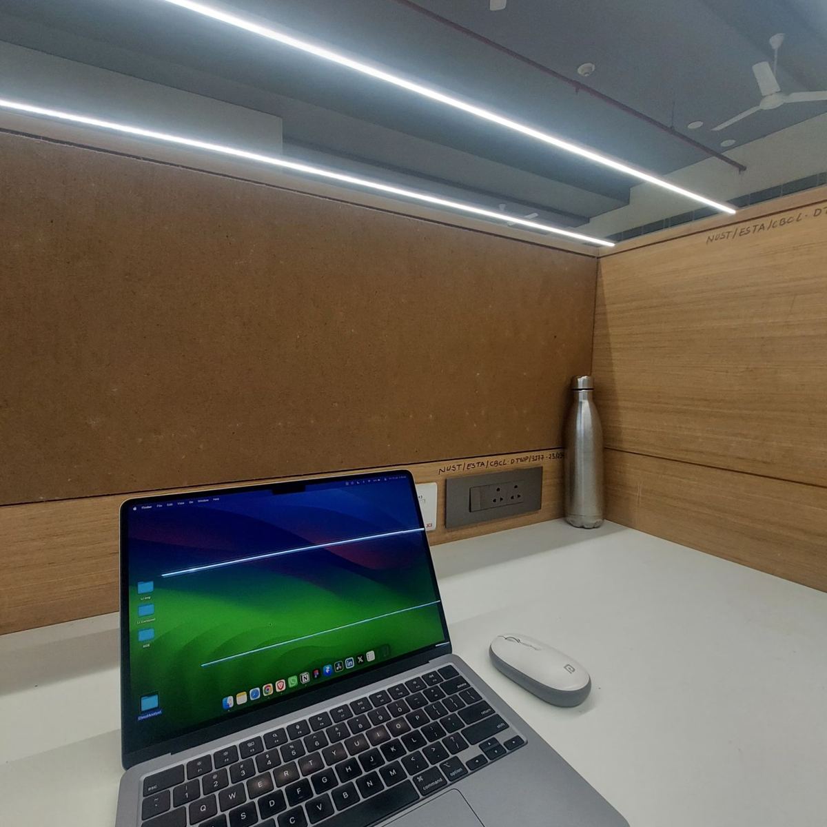 Quiet study corner with a laptop
